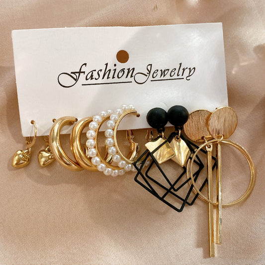 HERMOSO SET DE ARETES Y PENDIENTES