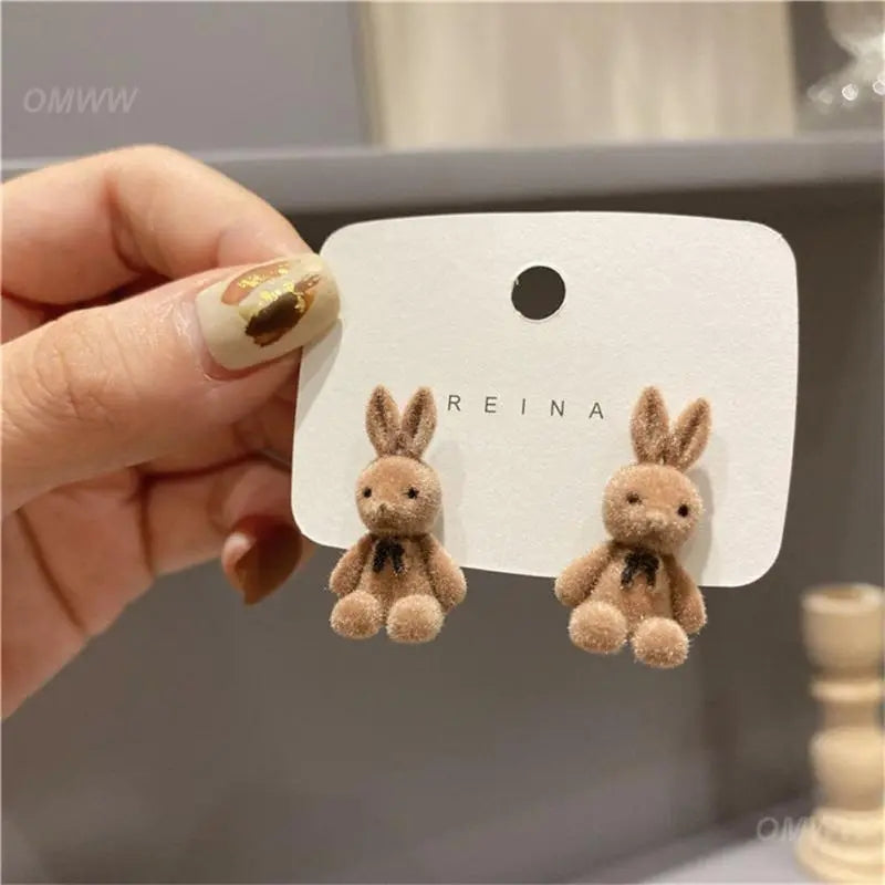 Pendientes Conejo de Peluche