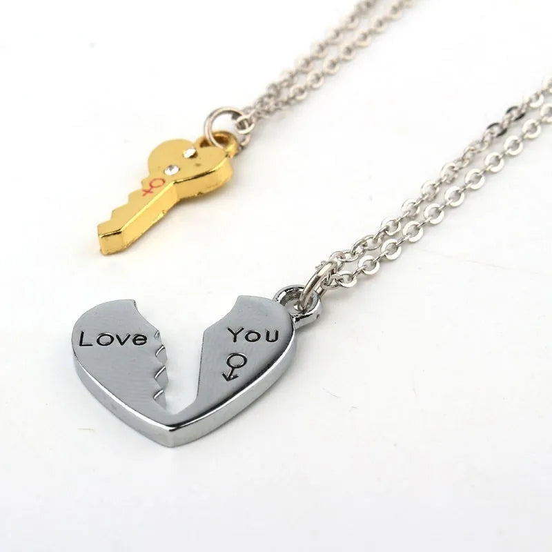 Par de Collares Llave y Corazón ❤️