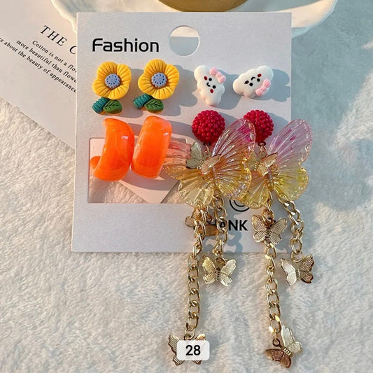 Set de Aretes y Pendientes de Colección 🍋‍🟩🍓