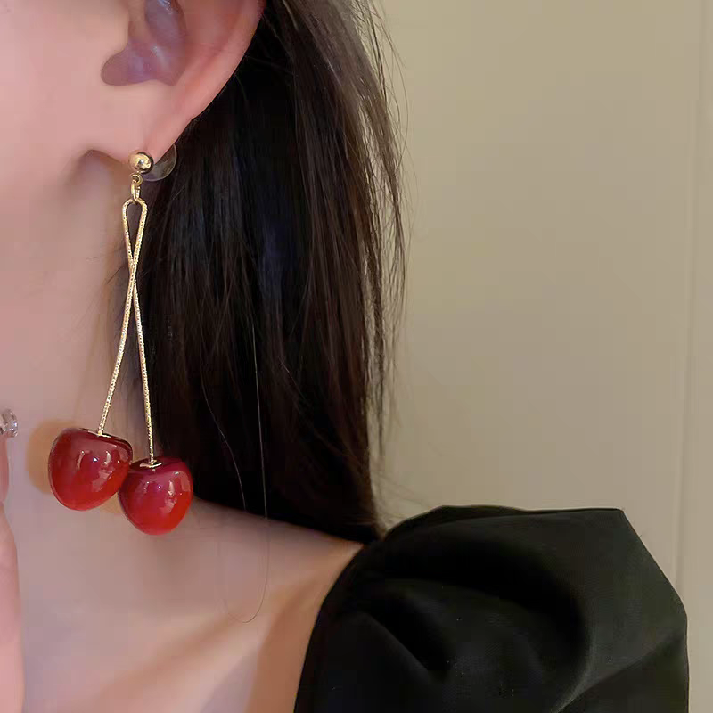 Pendientes de Cerezas Doble Caída 🍒