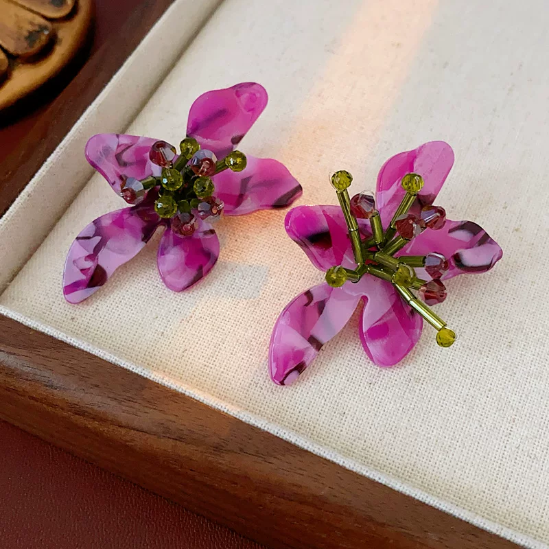 Pendientes Flores Acrílicas