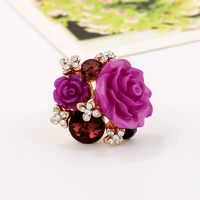 Anillos Elegantes Diseño de Rosas