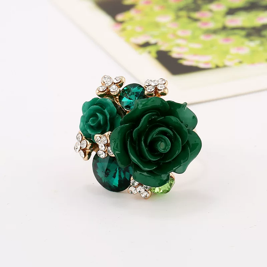 Anillos Elegantes Diseño de Rosas