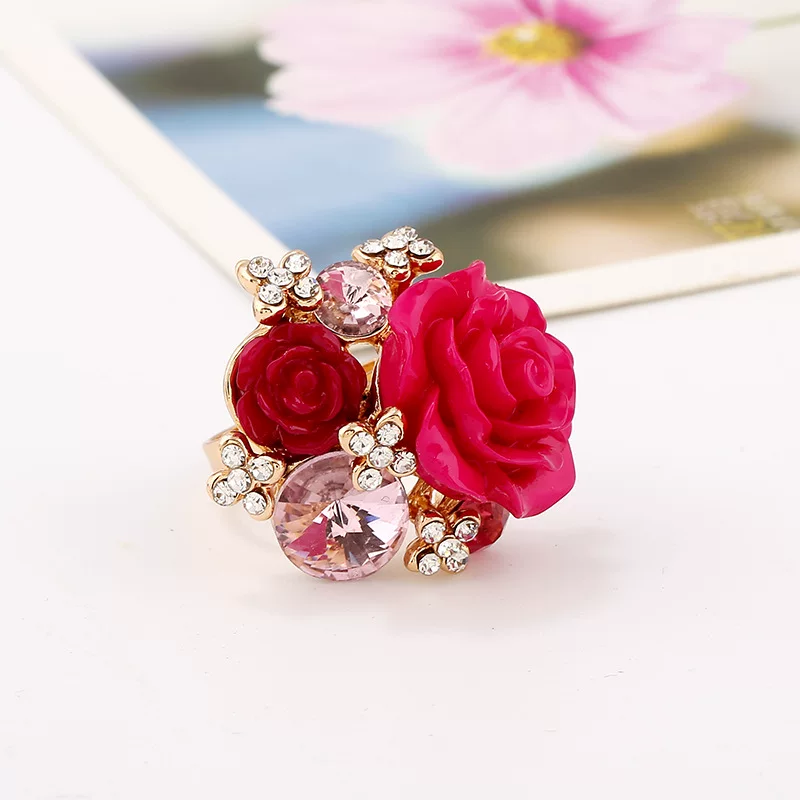 Anillos Elegantes Diseño de Rosas