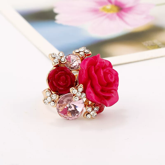 Anillos Elegantes Diseño de Rosas