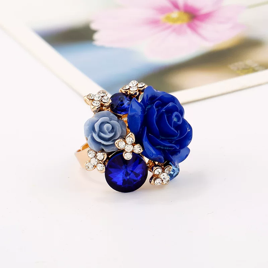 Anillos Elegantes Diseño de Rosas