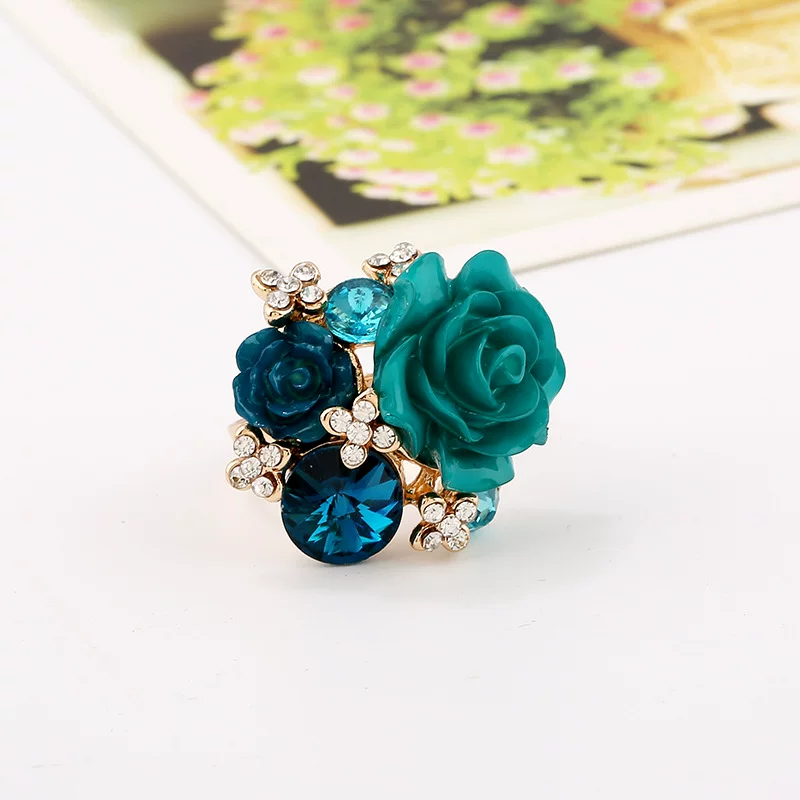 Anillos Elegantes Diseño de Rosas