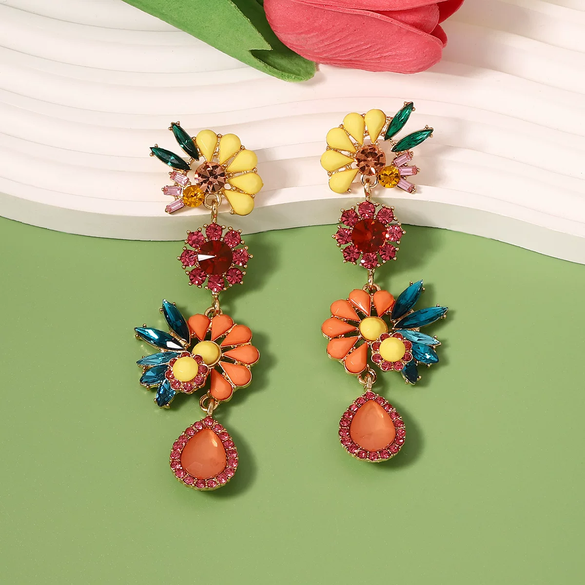 Pendientes de Flores Solitaire